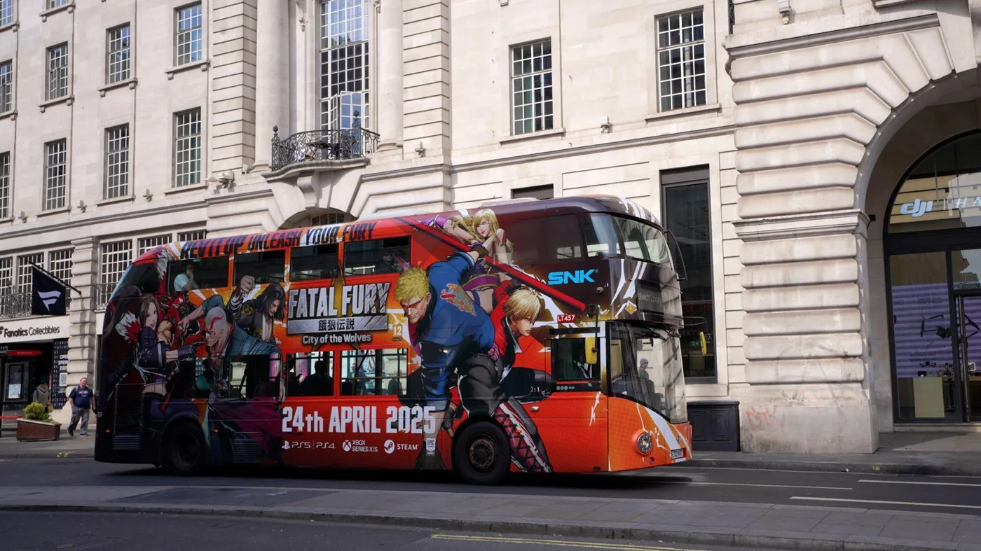 Full double-decker bus wrap on Regent Street, London