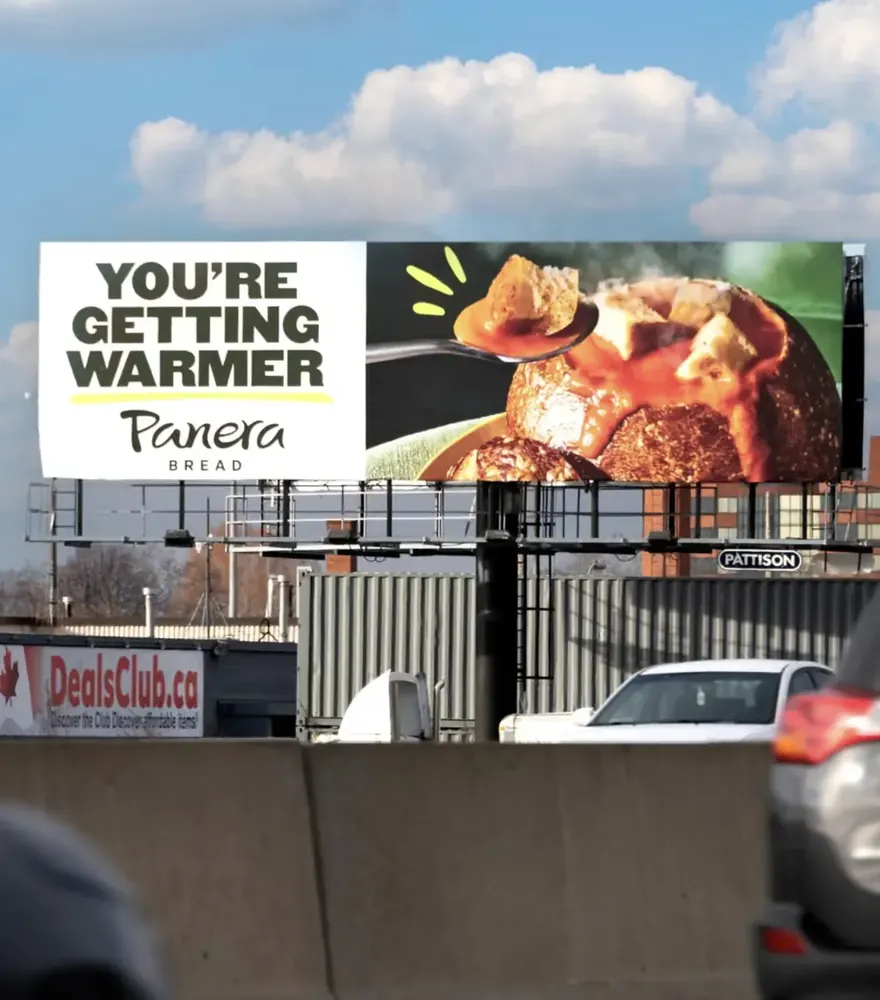 Pattison large-format billboard beside a Canadian highway